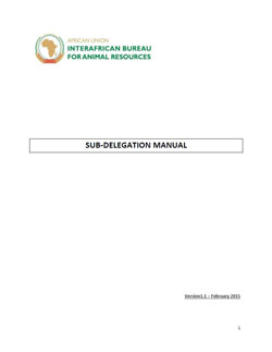 Subdelegation Manual